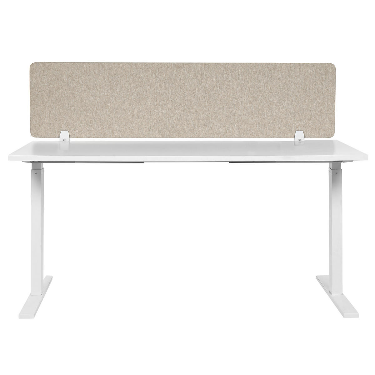 SCHREIBTISCHTRENNWAND 130 x 40 cm Beige Wally - Beige, Textil (130/40/2cm) - Beliani