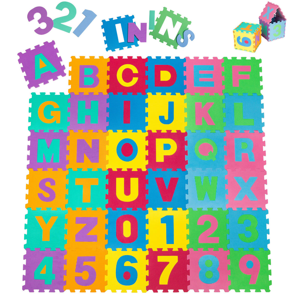 PUZZLEMATTE ,jedes Teil 31,5 x 31,5 x 1 cm,bunt - Multicolor, Kunststoff (31.5/31.5cm) - tectake