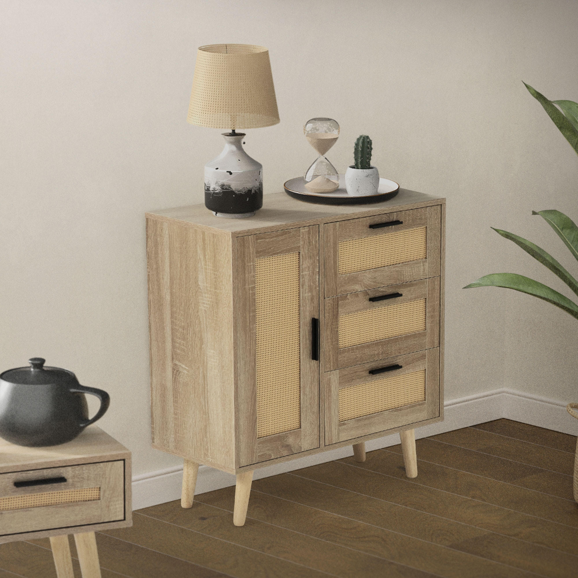 KOMMODE 4 Fächer - Beige, Holzwerkstoff (30/76/74cm) - ML-DESIGN