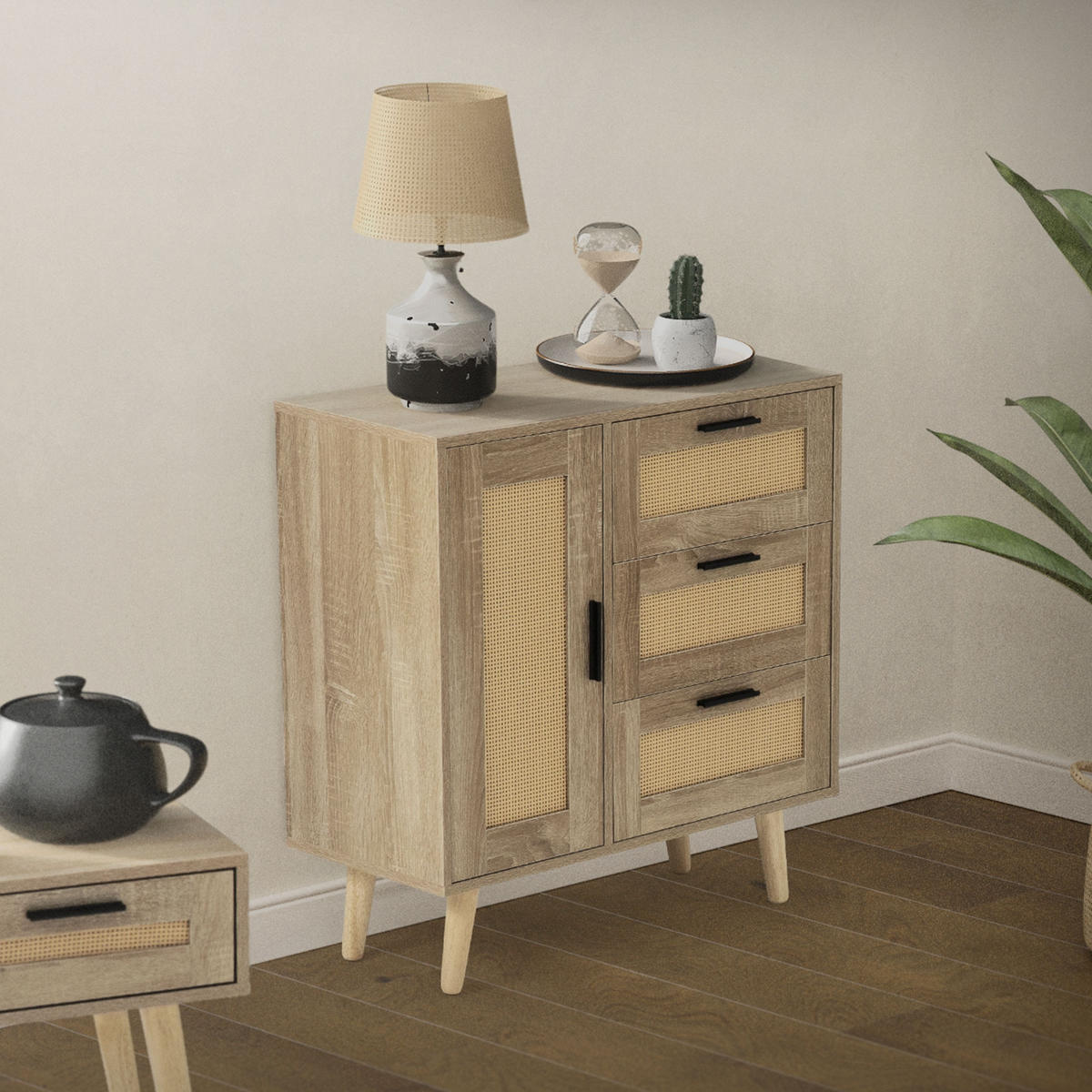 KOMMODE 4 Fächer - Beige, Holzwerkstoff (30/76/74cm) - ML-DESIGN