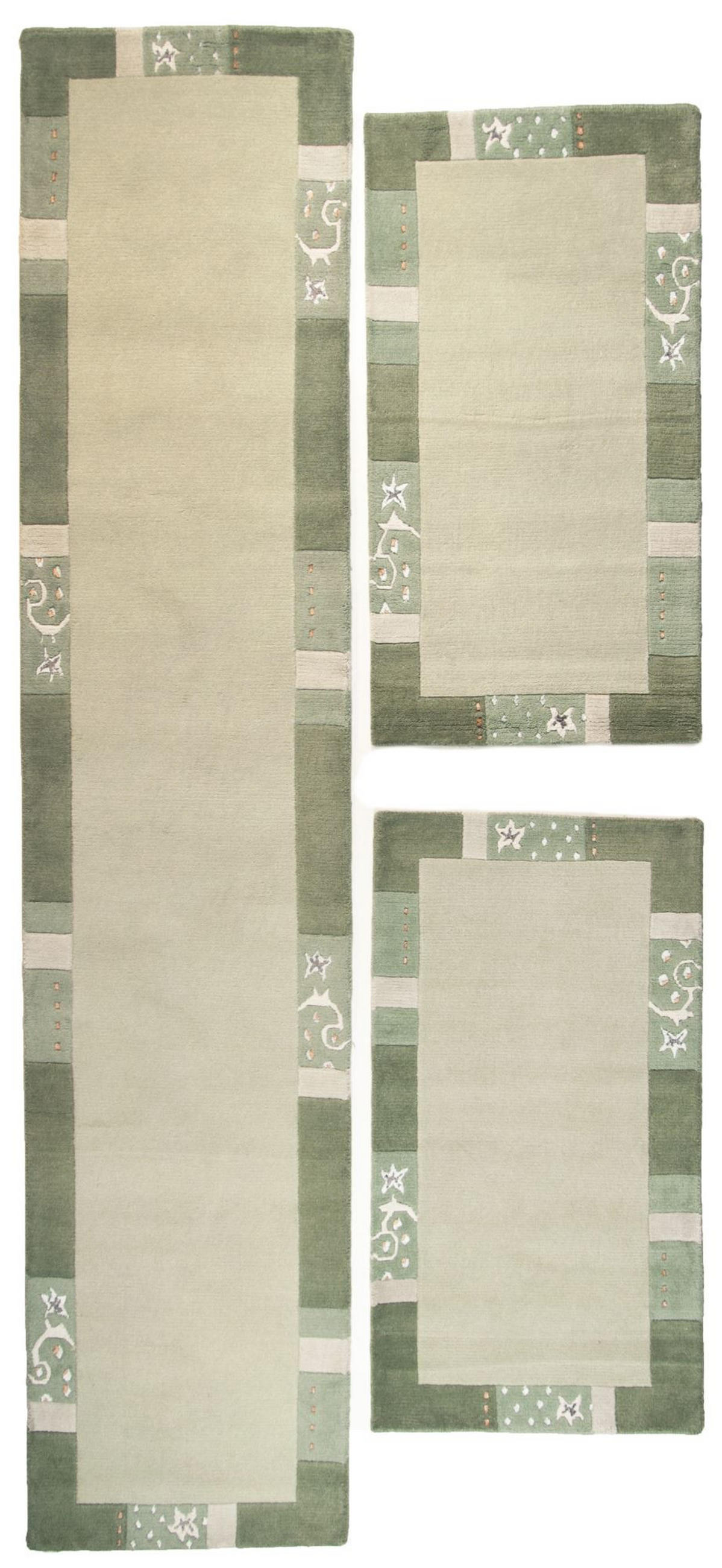 HANDTUFTTEPPICH Royal Ganges 90x160 cm - Grün, Textil (90/160cm) - THEKO
