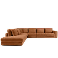 ECKSOFA XL links VERUS - Rot, Holz/Holzwerkstoff (377/328cm) - KONSIMO®