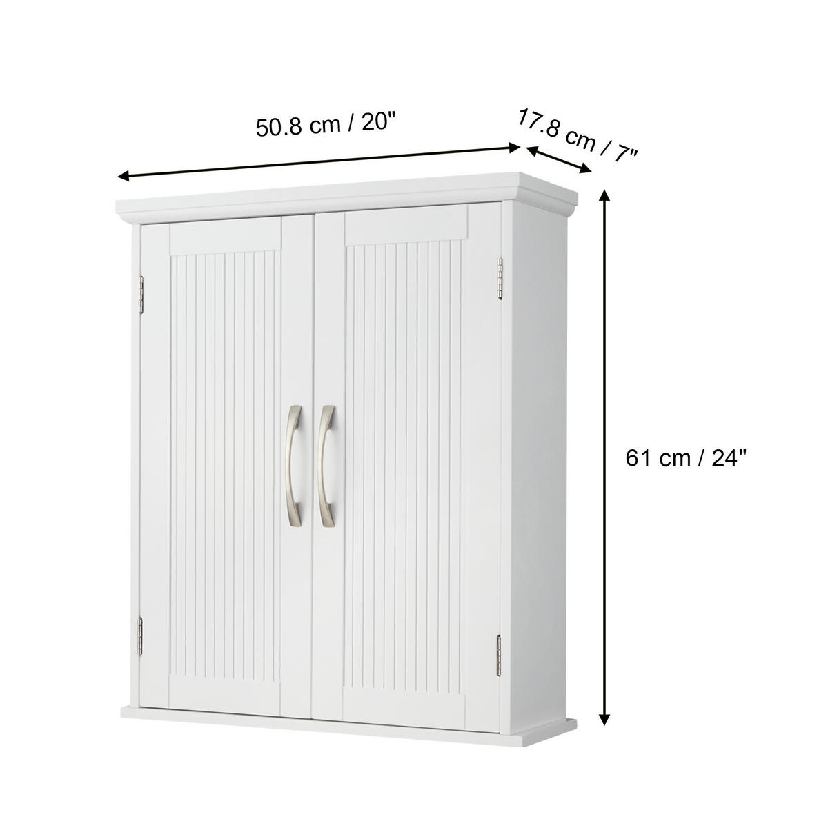 HÄNGESCHRANK Weiß - Weiß, Holzwerkstoff (17.8/61/61cm) - Teamson Home