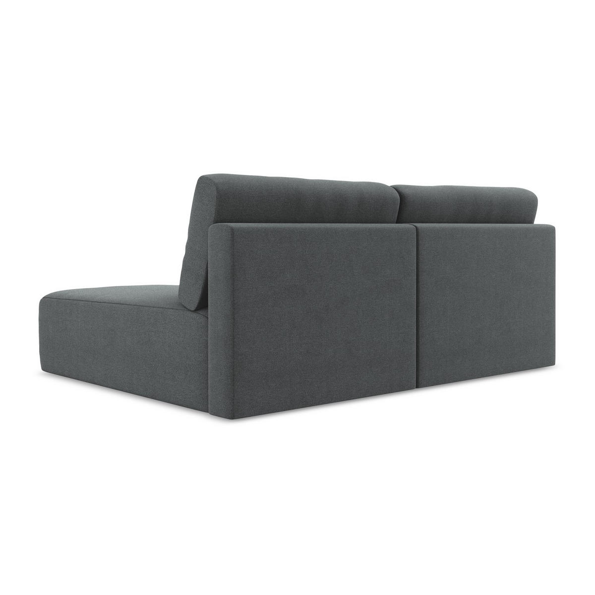 ECKSOFA mit Schlaffunktion rechts Strukturstoff Stoff Grau - Schwarz/Grau, Kunststoff/Textil (210/149cm) - Makamii