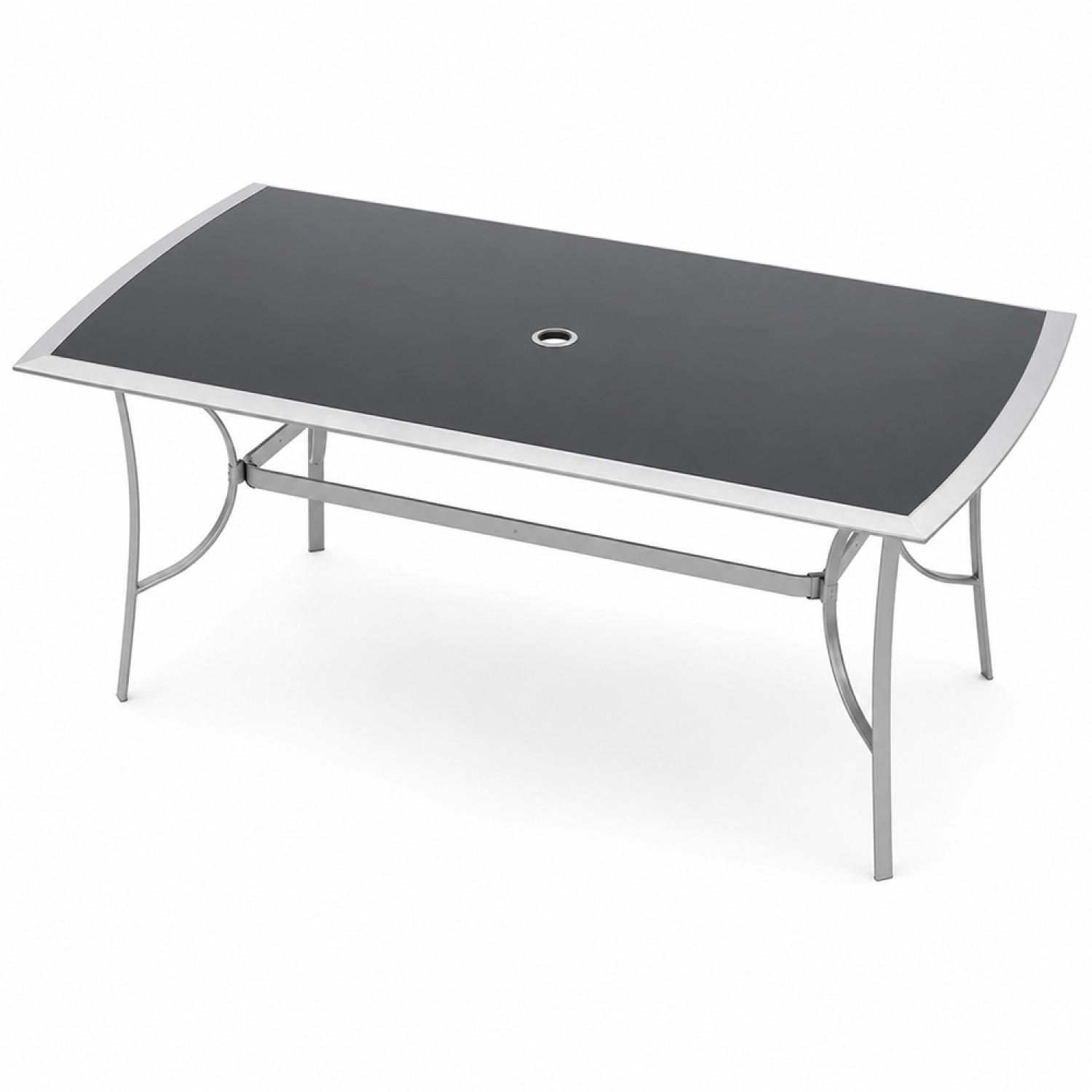 GARTENTISCH Alassio Grau 150 cm Aus Aluminium - Grau, Metall (150/90/72cm) - Concept Usine