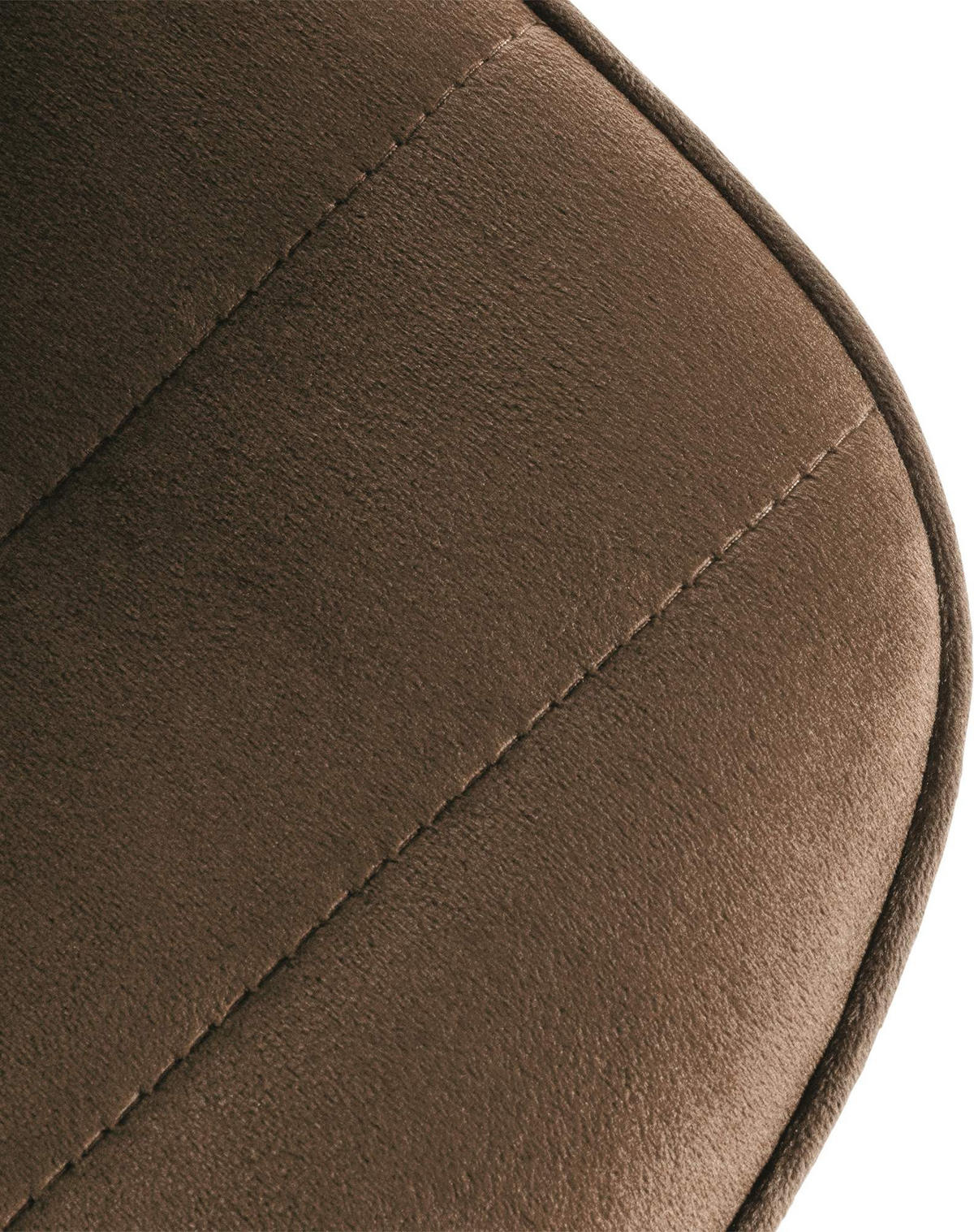 BARHOCKER 2er Set Samt braun - Schwarz/Braun, Textil/Metall (45/89/46cm) - CLP