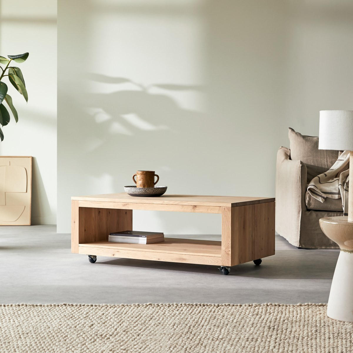 COUCHTISCH Anoa Natur aus Eiche - Naturfarben, Holz (60/110/40cm) - Tikamoon