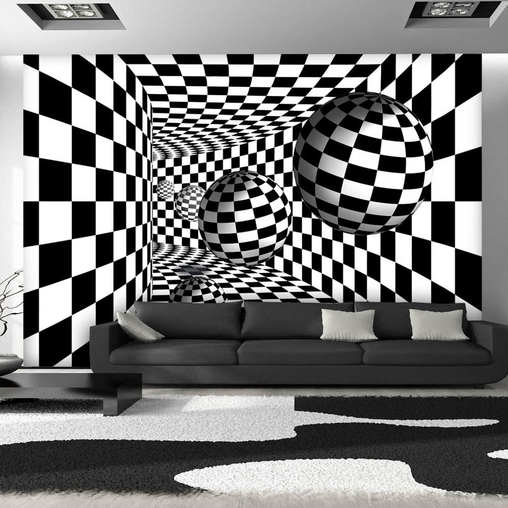 VLIESTAPETE Schwarz-Weiß 250/175 cm - Schwarz, Textil (250/1cm) - KUNSTLOFT