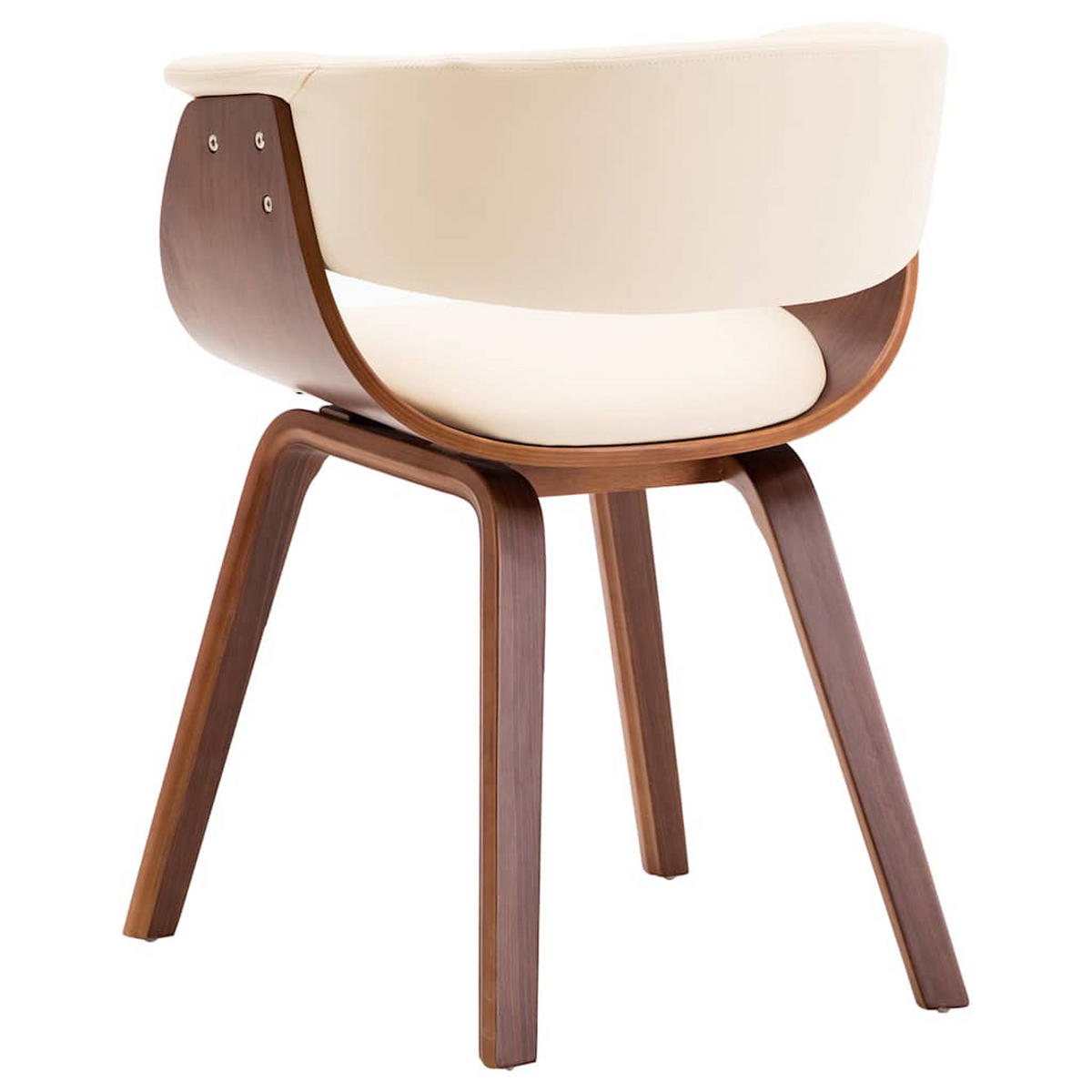 ESSZIMMERSTÜHLE 2Er Set Creme Bugholz Und Kunstleder - Creme, Leder (51/72/59.5cm) - vidaXL