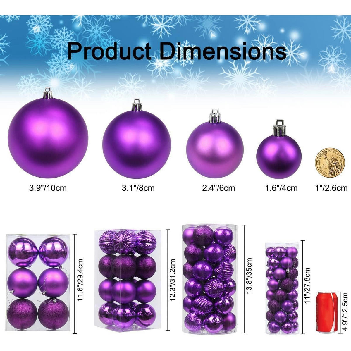 WEIHNACHTSKUGELN 40 Stück 4 cm bruchsicher Kunststoff Lila - Multicolor, Kunststoff (4/4/4cm)