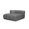 SOFAELEMENT Links Chenille Stoff Grau - Dunkelgrau/Schwarz, Holzwerkstoff/Kunststoff (179/70/113cm) - Makamii