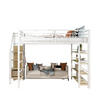 HOCHBETT 140/200 cm weiß mit Stauraumtreppe und hohem Zaun - Weiß, Metall (140/200cm) - OKWISH