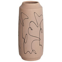 BLUMENVASE Steinzeug beige Sunfish - Beige, Keramik (33cm) - Beliani