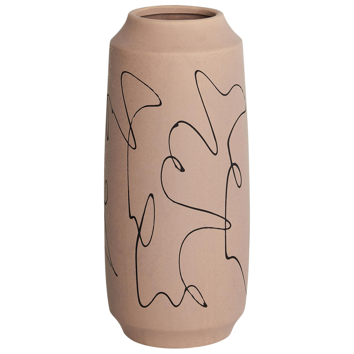 BLUMENVASE Steinzeug beige Sunfish - Beige, Keramik (33cm) - Beliani