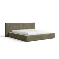POLSTERBETT 06 140x200 cm – Tresor - Bett mit Bettkasten, Metall-Lattenrost - Olivgrün, Holz (140/200cm) - ROYAL24_MARKT