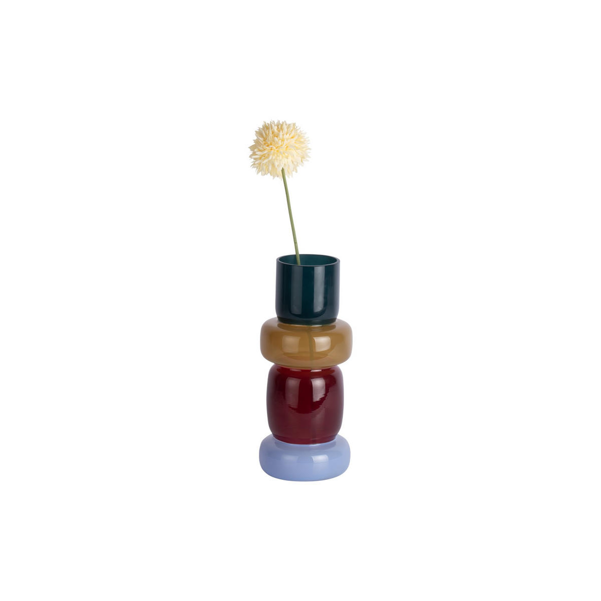 VASE Burano Small - Mehrfarbig - 27 cm - Multicolor, Glas (11.5/27cm) - Present Time