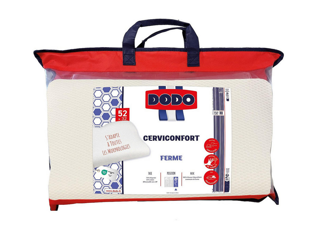 ERGONOMISCHES Kopfkissen - 32 x 52 cm - DODO von PERFECT POSITION - Weiß, Textil (52/35cm) - Dodo