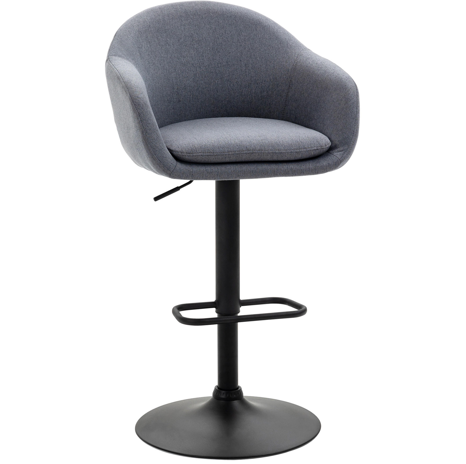 BARHOCKER höhenverstellbar drehbar 54 x 54 x 112 cm Steel Dark Gray - Dunkelgrau, Metall (54/112/54cm) - Meubliv