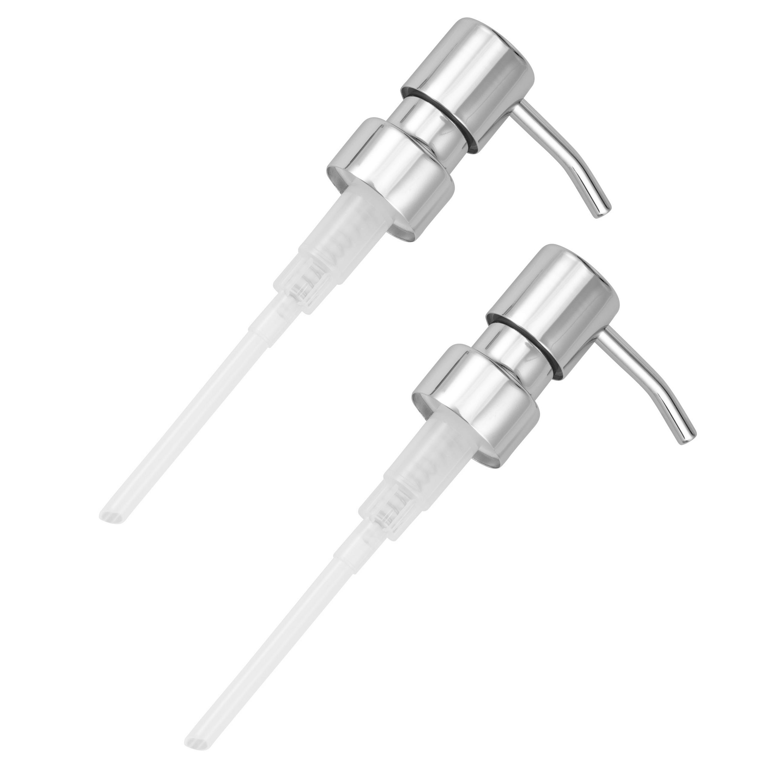 ERSATZ-SEIFENSPENDERPUMPKOPF LUCENTE 2er-Set, Edelstahl, verchromt - Chromfarben, Metall (6.7/16.5/3.1cm) - bremermann