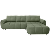 ECKSOFA Massimo, universelle Eckschlafsofa 280 cm mit Schlaffunktion und Bettkasten, Grün - Grün, Textil (283/204cm) - Beautysofa