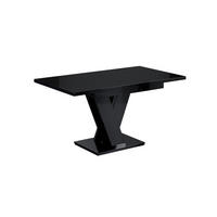 ESSTISCH ausziehbar 120 -160x80x75 cm - Hochglanz Schwarz - ASIV - Schwarz Hochglanz, Holzwerkstoff (120/80/75cm) - ALTDECOR