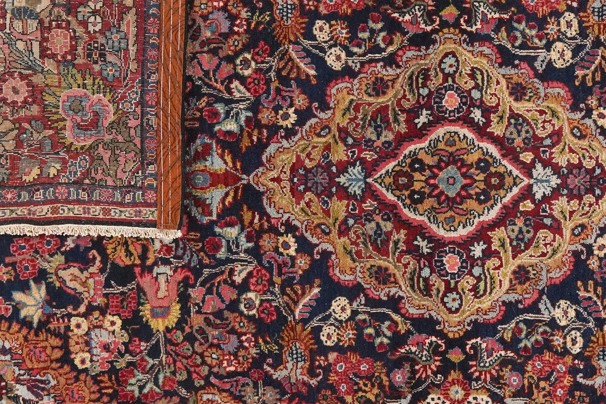 ORIENTTEPPICH handgeknüpft Ekbatan Blau 199/120 cm Schurwolle - Blau, Textil (120/199cm) - Looma