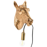 WANDLAMPE Gold Philippe - Messingfarben/Goldfarben, Kunststoff (21/13/26cm) - Beliani