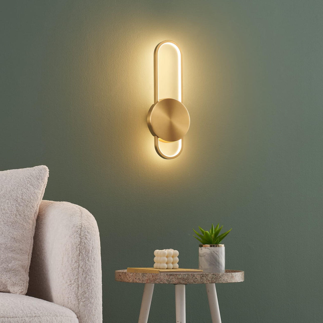 WANDLEUCHTE Piani, Gold / Messing, 40cm - Goldfarben, Metall (15/40/6cm) - KOSILUM