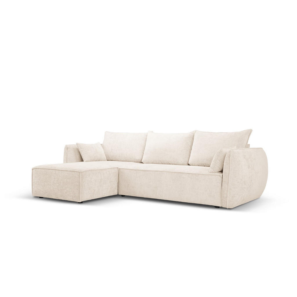 Thumbnail - Micadoni Ausklappbares-Ecksofa, Creme, Textil, 4-Sitzer, L-Form, 252x165 cm, Hergestellt in Europa, Oeko-Tex®, Wohnzimme...