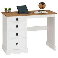 SCHREIBTISCH CAMPO - Weiß/Braun, Holz (49/105/78cm) - CARO-Möbel