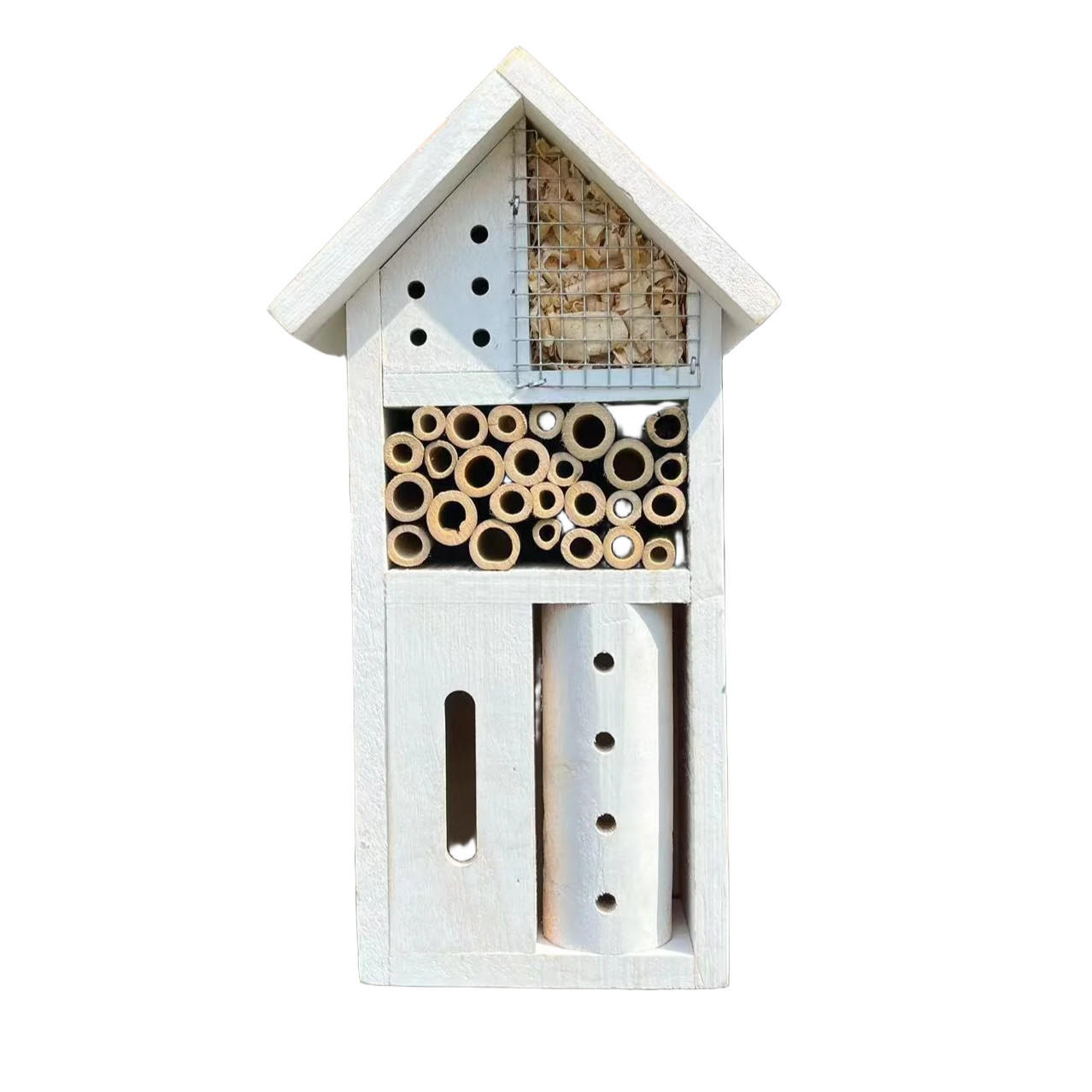 INSEKTENHOTEL 10.5/8/26 cm - Weiß, Holz (8/26/10.5cm) - Authentics