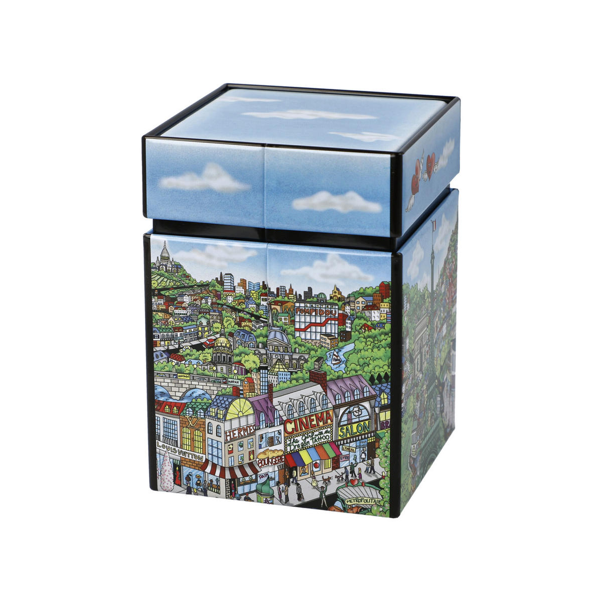 TEEDOSE Fazzino Come visit me in Paris, Metall, Bunt, 600 ml - Multicolor, Metall (7.5/11/7.5cm) - Goebel