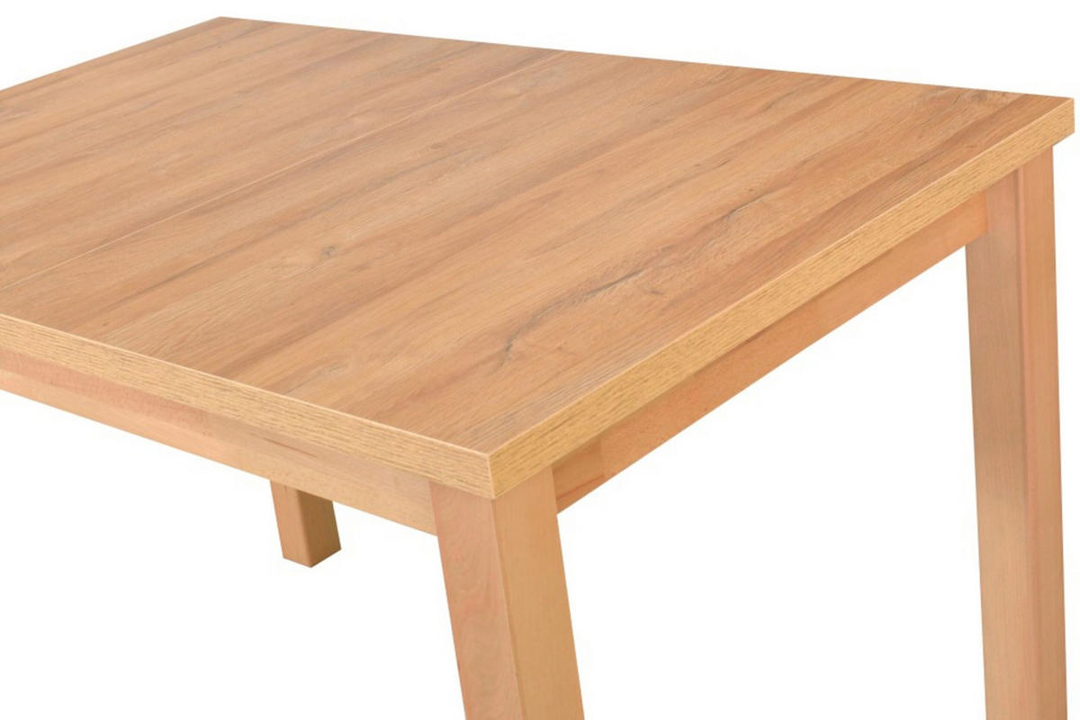 ESSTISCH Max 5, 120-150/80 cm, grandson - Birkefarben, Holz (80/120/78cm) - Leaf Design