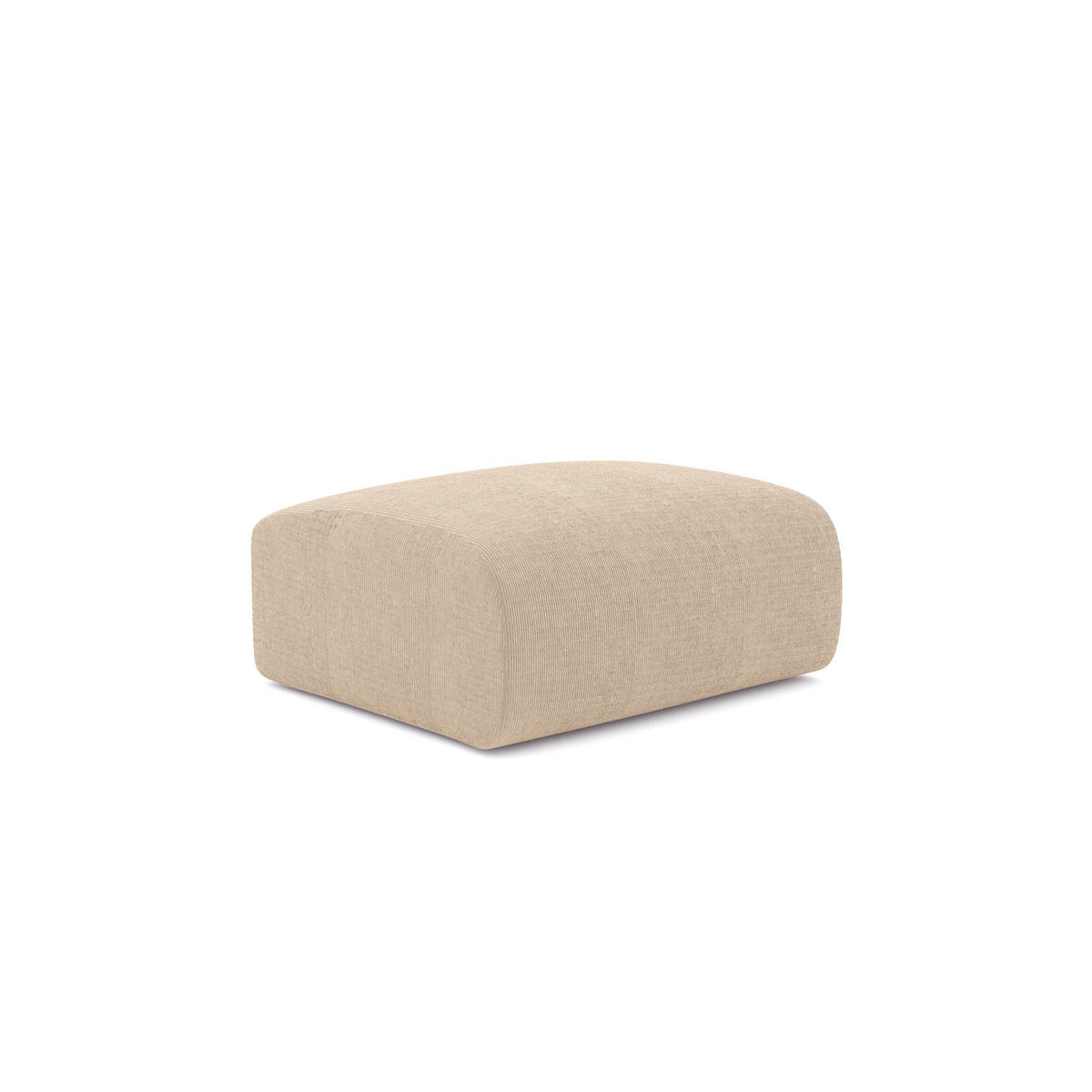 SITZKISSEN Gerippter Samt Beige 75cm - Beige, Textil (75/45/75cm) - Sia Home