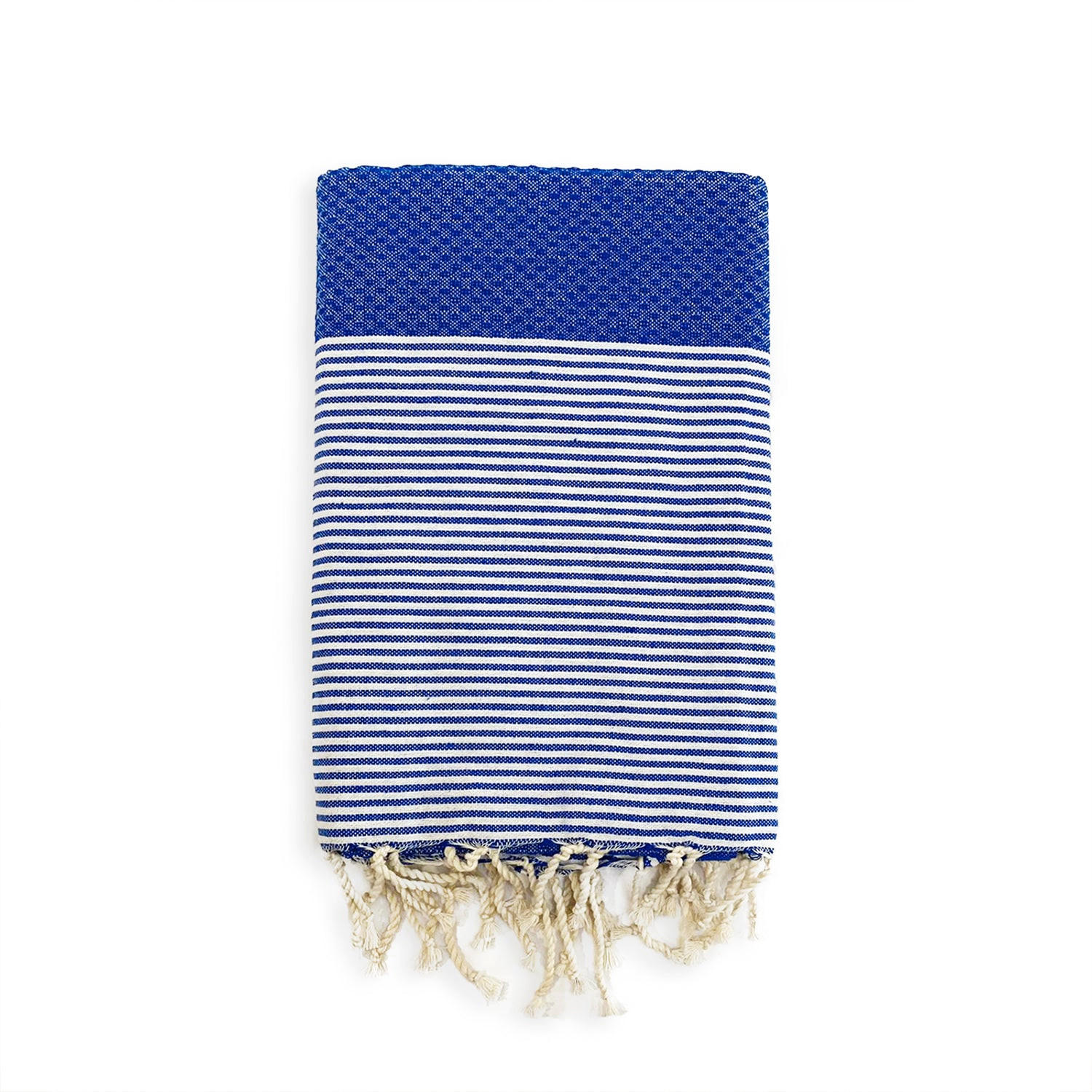 HAMAMTUCH Mikanda Royal 100x200 190g/m² - Blau, Textil (100/200cm) - LE COMPTOIR DE LA PLAGE