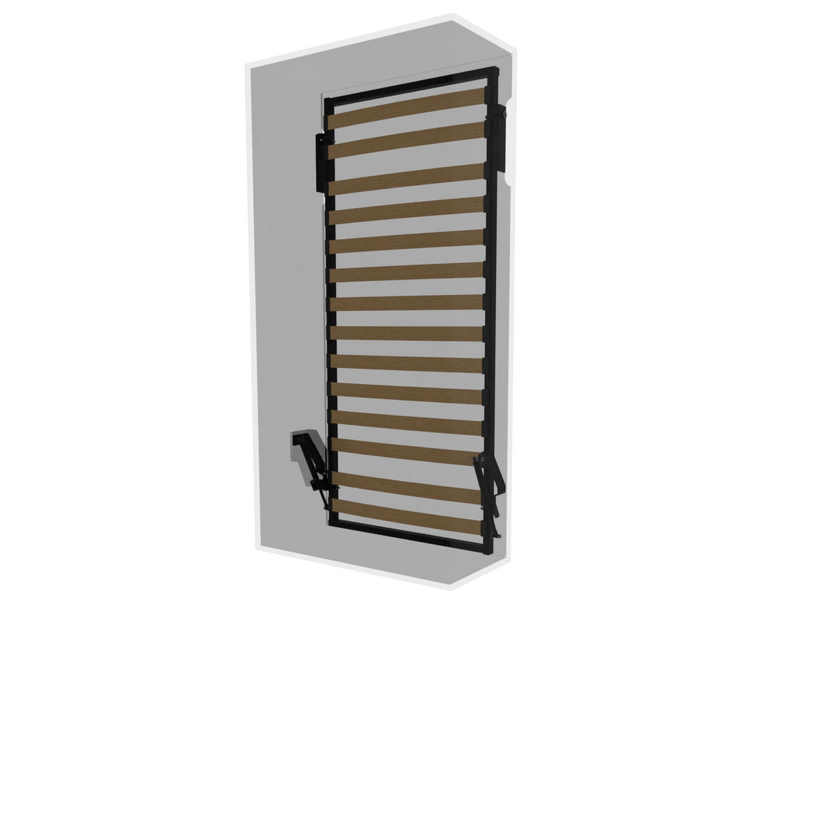 SCHRANKBETT Morphy Einbaubares 90x200 Vertikal - Weiß, Holz (90/200cm) - WallBedKing