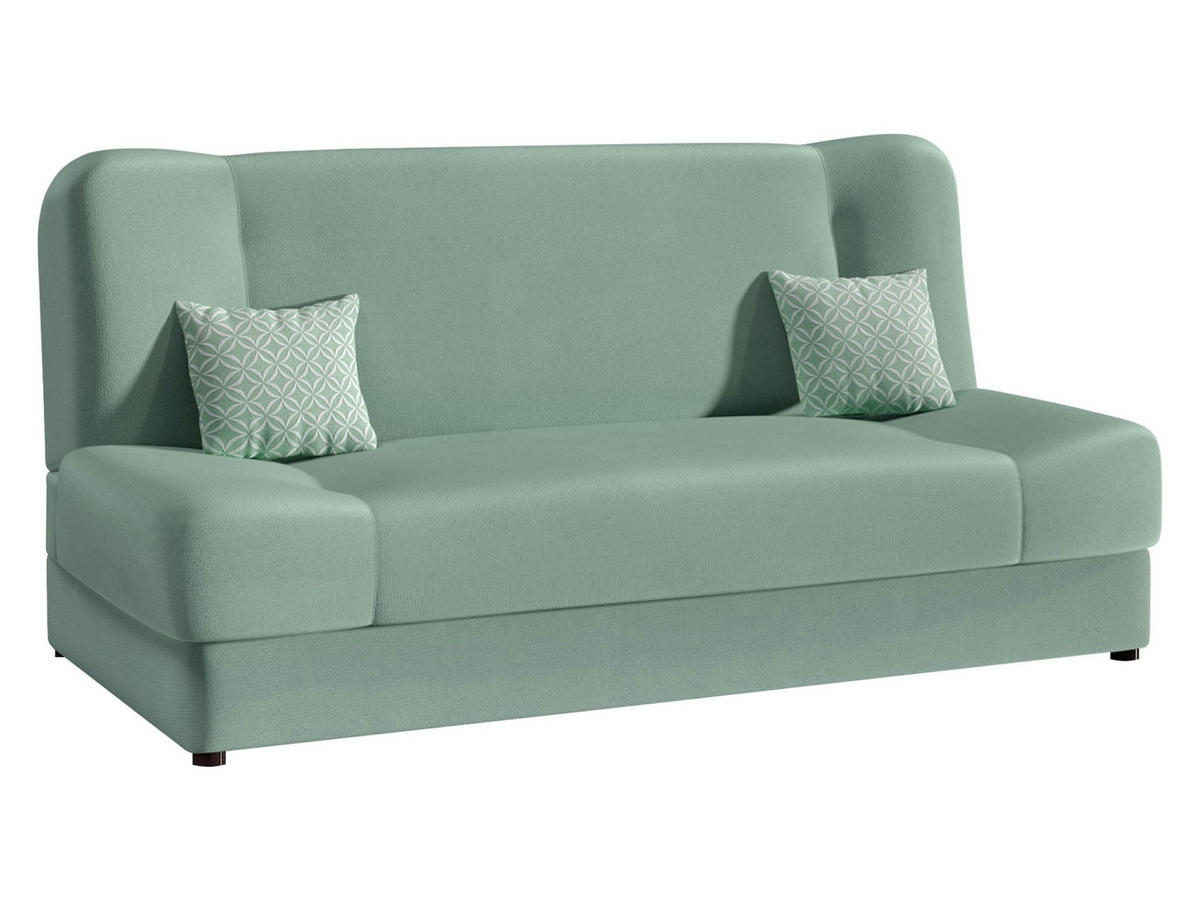 SCHLAFSOFA Jonas - Mintgrün, Holz/Textil (195/86/87cm)