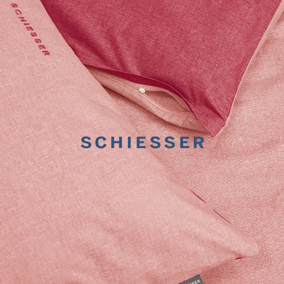 BETTWÄSCHESET Doubleface - Renforcé - 2-teilig - 155 x 220 cm - Rosa - Rosa, Textil (155/220cm) - SCHIESSER
