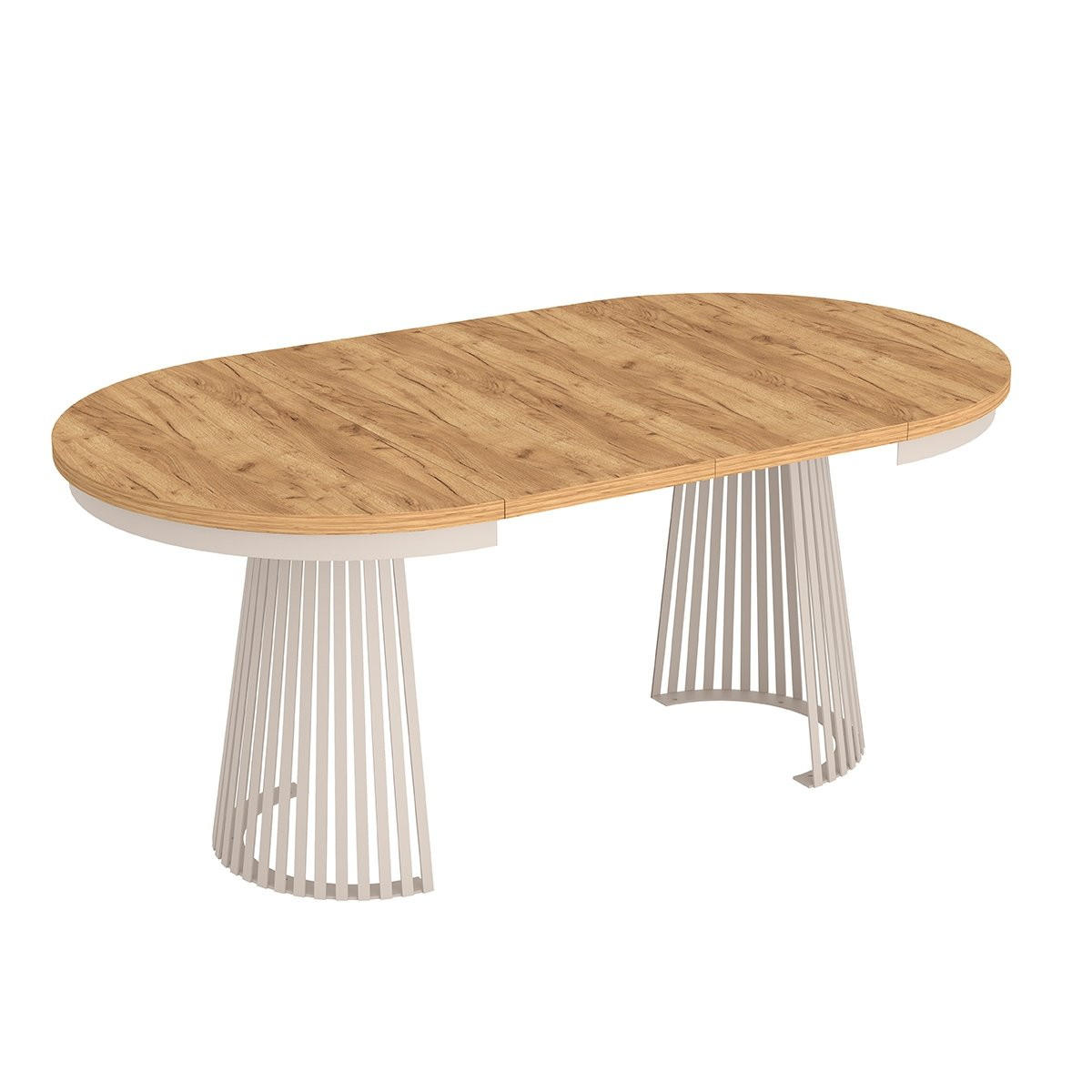 ESSTISCH TRAVIS Ausziehbar 100 - 180 / 100 x 76,6 cm - Kaschmir/Naturfarben, Holz (100/100/76.6cm) - MASSENO