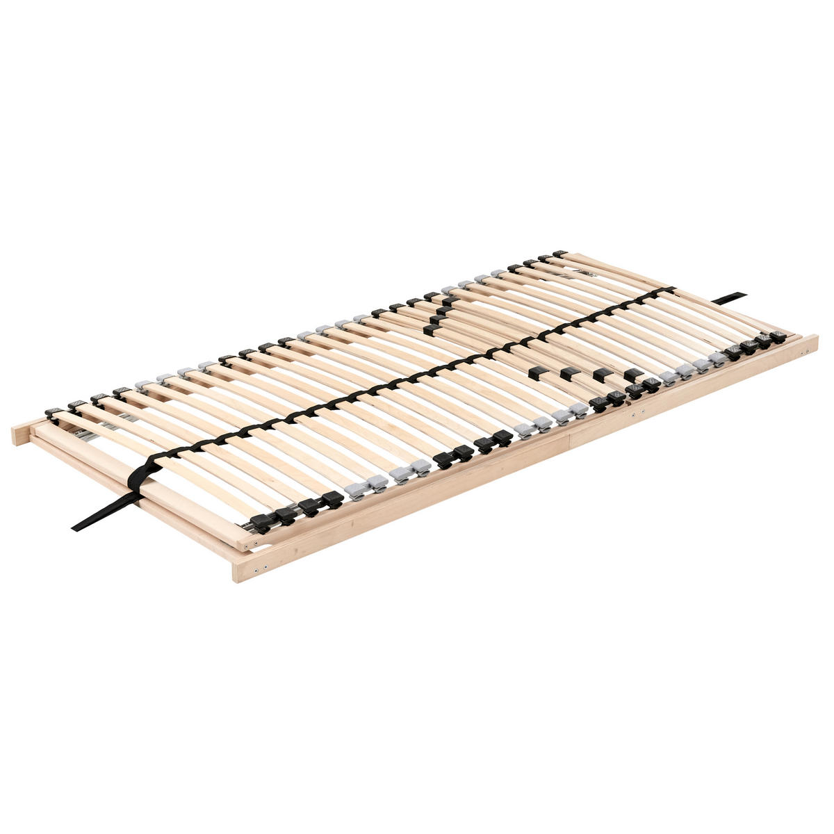 LATTENROST manuell verstellbar 90/200 cm Monthois - Hellbraun/Braun, Holz (90/200cm) - Beliani