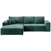 ECKSOFA Pablo mit Schlaffunktion Grün Cord - Grün, Textil (294/185cm) - Bromarkt