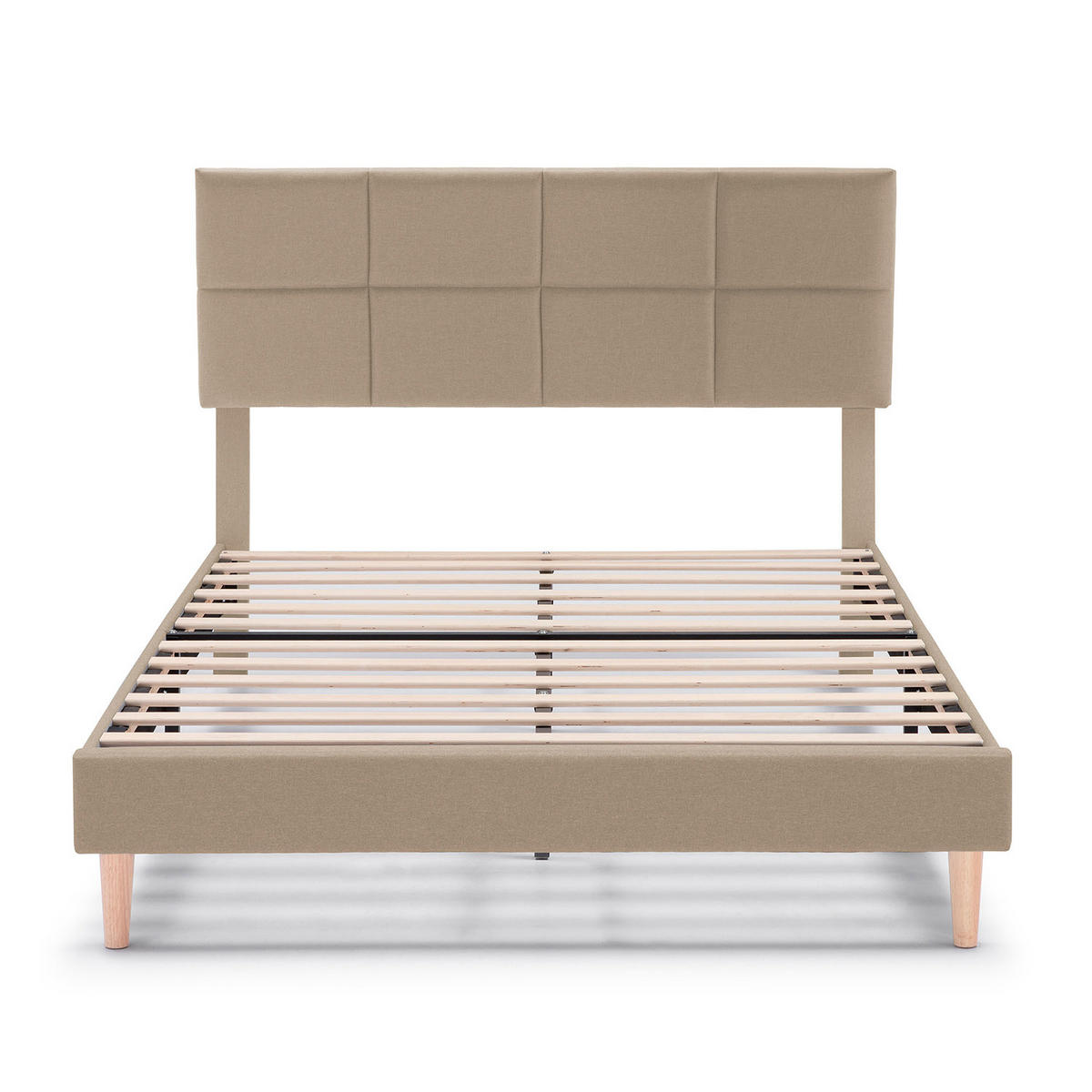 POLSTERBETT 150x190 cm Silvi, Beige - Beige, Textil (150/190cm) - VS Venta-stock