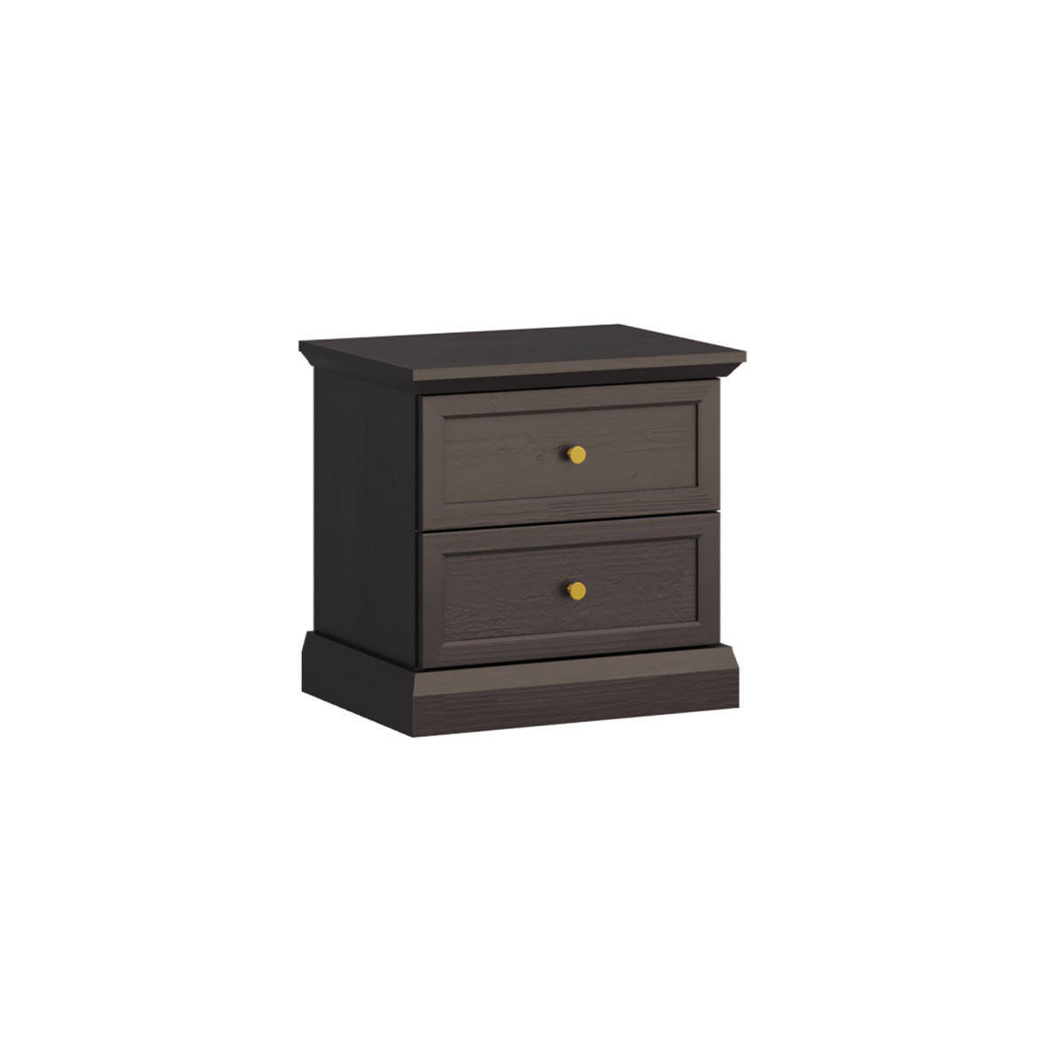 NACHTTISCH Toja Anthrazitfarbenes Holz - Braun, Holzwerkstoff (51.9/51.1/39.5cm) - Petits-meubles