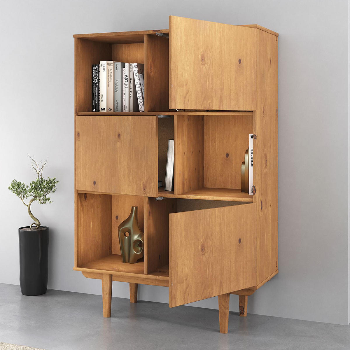 HIGHBOARD SIMONA - Eichefarben, Holz (95/139/37cm) - IDIMEX