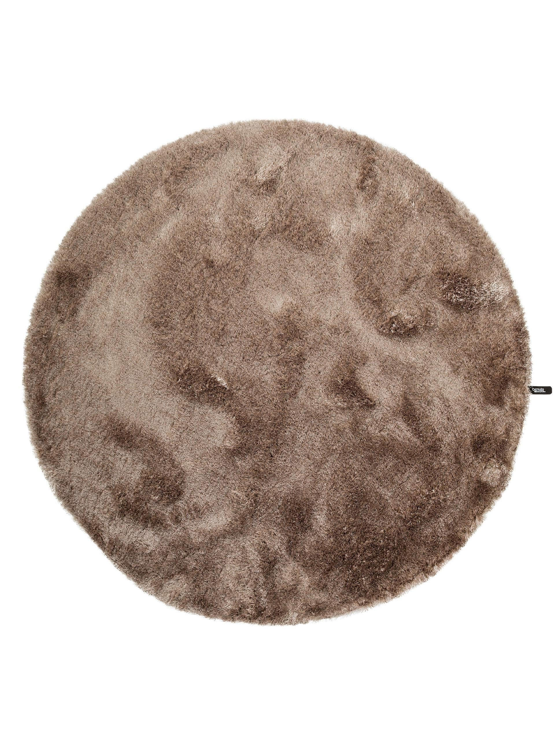 HOCHFLORTEPPICH Whisper Hellbraun ø 200 cm rund - Hellbraun, Textil (200/200cm) - benuta Nest