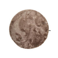 HOCHFLORTEPPICH Whisper Hellbraun ø 200 cm rund - Hellbraun, Textil (200/200cm) - benuta Nest