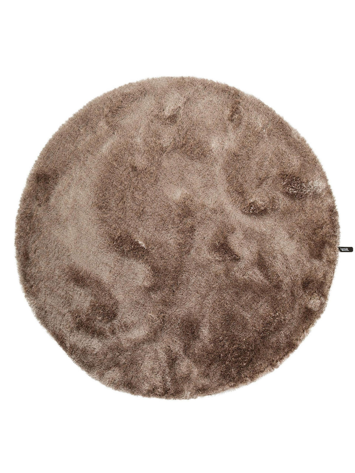 HOCHFLORTEPPICH Whisper Hellbraun ø 200 cm rund - Hellbraun, Textil (200/200cm) - benuta Nest