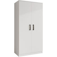 DREHTÜRENSCHRANK Trend, ohne Schubladen, Weiß - Schwarz/Weiß, Holzwerkstoff (90/180/50cm) - Beautysofa