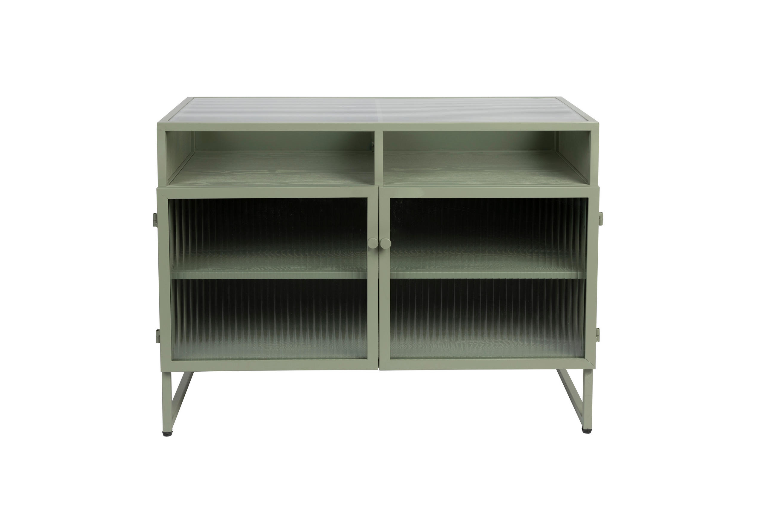 SIDEBOARD Herbe - Grün - 38/80/58 cm - Grün, Holz (80/58/38cm)