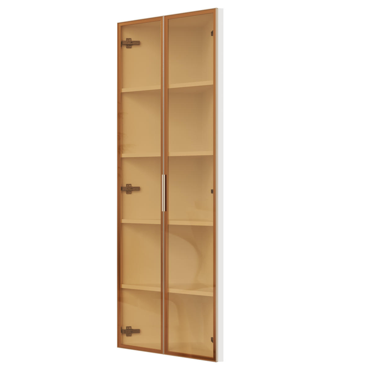 VITRINE 62cm Weiß Glas LED Eckvitrine modern - Weiß, Holzwerkstoff (62/160/35cm) - FLIEKS